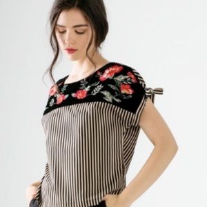NEW embroidered top
